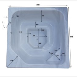 Square Vildmarksbad 1650 L 205x205 cm
